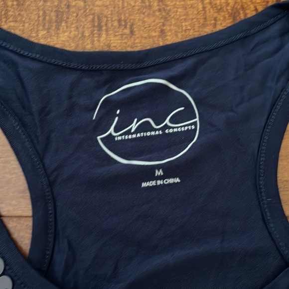 NWT International concepts Navy racer
back sequin tank top Size M - Picture 5 of 10
